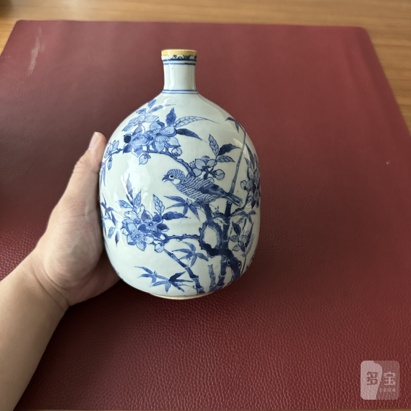 明崇祯 青花喜上眉梢图酒壶 - 图5
